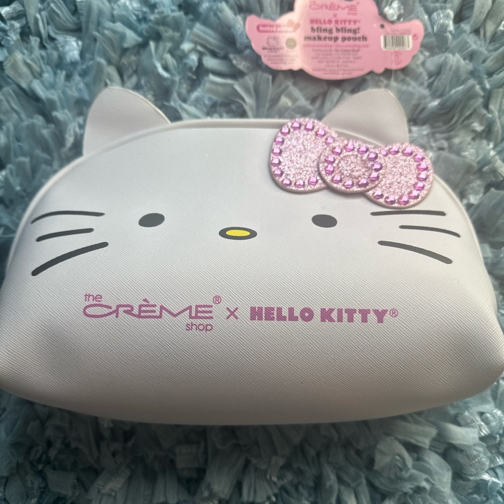 The Crème Shop x Hello Kitty Gray Cosmetic Bag